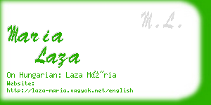 maria laza business card